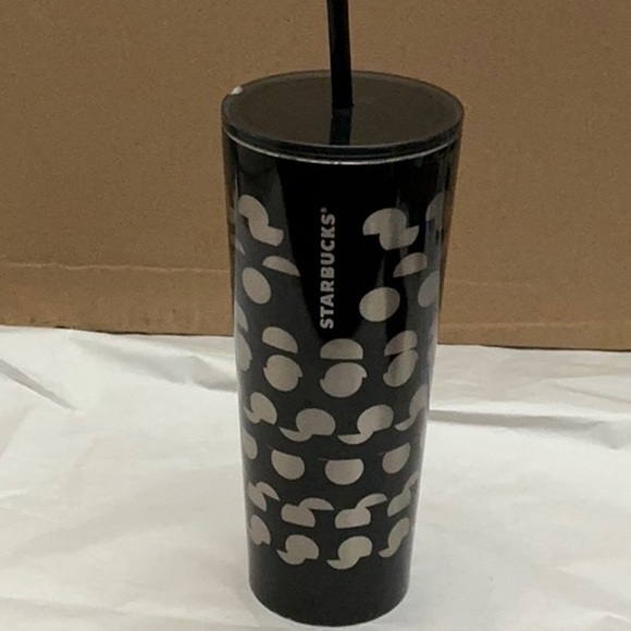 Starbucks 2018  Black Summer Stainless Steel Tumbler with Straw - Picture 1 of 3
